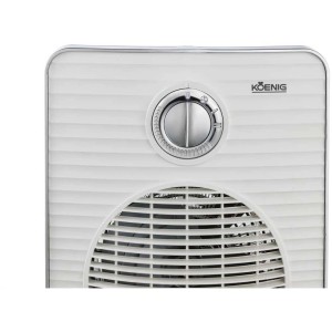 Stufa Alassio Piccolo, bianco-grigio, 2000 W. Termoventilatore elettrico compatto con manopola.