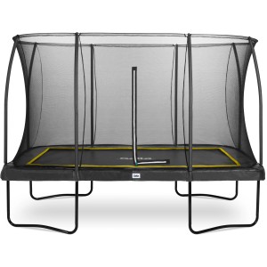 Trampolino da giardino Salta Comfort Edition nero con rete di sicurezza, 366x244 cm.