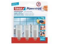 tesa Powerstrips Haken Small Trend matt Chrom 4,9 x 2,2 cm
