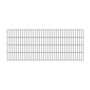 Panneau de grillage double fil anthracite GAH-Alberts, 800x2000mm, galvanisé pour clôtures de jardin.