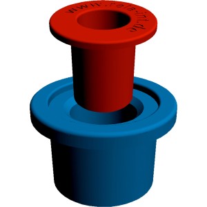 baliv WC-Sitz-Stopp set da 2, rosso e blu, per montaggio antiscivolo del sedile WC.