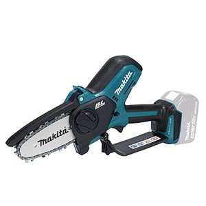 Makita Élagage sans fil 18V Solo : tronçonneuse compacte pour le jardinage.
