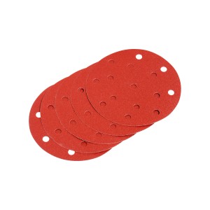 Disques abrasifs rouges LUX K40, 150 mm pour ponceuse excentrique, 5 pièces.