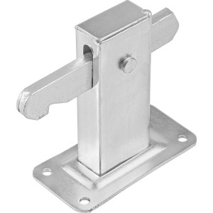 Butée de portail galvanisée (50x65x95mm) pour sécuriser les portes et portails à l'extérieur.
