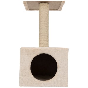 Arbre à chat beige Trixie Zamora, hauteur 61 cm, avec grotte, tronc en sisal et surface de couchage.