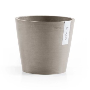 Vaso per piante Ecopots Amsterdam, grigio-marrone, 20 cm. Design scandinavo per interni ed esterni.