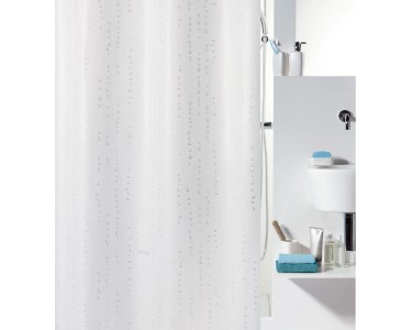 Spirella Tenda doccia in tessuto Wet Bianco 180 x 180 cm