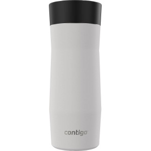 Tazza termica Contigo West Loop 3.0, acciaio inox opaco Salt, 470 ml, con coperchio nero. Mantiene caldo/freddo.