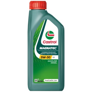 Huile moteur Castrol Magnatec 5W-30 C2, bouteille de 1 litre pour moteurs essence et diesel.