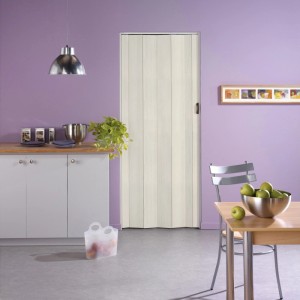 Grosfillex Falttür Una, Holz gekalkt, 205x84 cm, platzsparende Lösung für Innenräume.