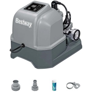 Chlorinateur au sel Bestway Hydrogenic pour piscines jusqu'à 26498 l. Système au sel pour piscine avec écran et accessoires.