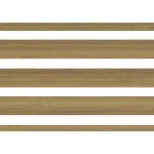 Dettaglio delle doghe in legno della panca da giardino Kentwood in acacia con effetto teak.