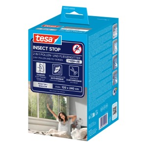 Emballage du tesa Insect Stop 2en1 moustiquaire et anti-pollen anthracite.