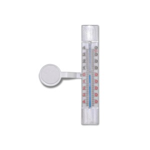 Thermomètre de fenêtre Möller Therm, 13,9 cm, pour montage extérieur sur le cadre de la fenêtre.
