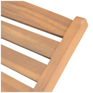 Dettaglio: lettino prendisole Beliani Cesana in legno acacia marrone.