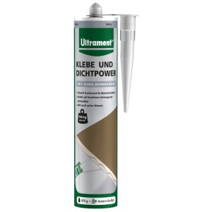 Ultrament Klebe- und Dichtpower Grigio, cartuccia da 470g per edilizia e piastrelle.