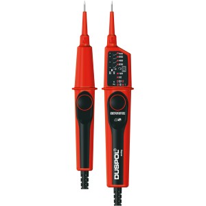 Testeur de tension analogique Benning 1000V, rouge/noir, pour un test de tension sûr.