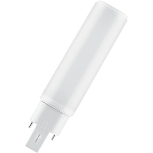 Lampadina LED Osram G24d-1 a tubo, 6W, luce bianca neutra.