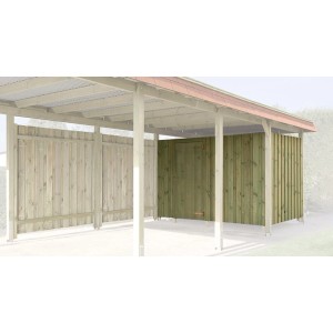 Weka ripostiglio per carport, impregnato a pressione, spessore parete 20 mm.