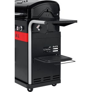 Char-Broil Made2Match ripiano laterale multifunzione per utensili da barbecue, fissato al lato del grill.