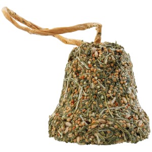 Eric Schweizer Jollybell snack per roditori, campana di semi ed erbe con gancio di carta.