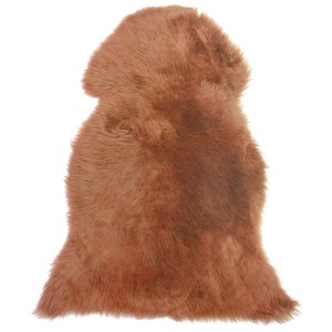 Hellbrauner Schaffell-Teppich Uluru Langhaar, 100-110 cm, für gemütliche Atmosphäre.