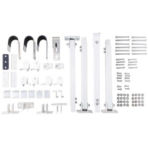 Technaxx Solarhalterung TX-246, 2 set per impianto fotovoltaico da balcone, con materiale di montaggio e ganci per ringhiera.