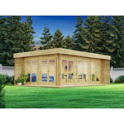Alpholz Abri de jardin en bois toit plat non traité 549 cm x 668 cm