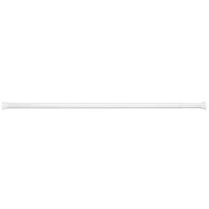 Barre de rideau de douche Spirella Kreta extensible en aluminium blanc brillant, 125-220 cm.
