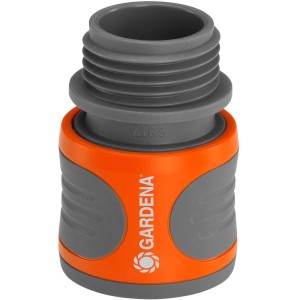 Kit de soupape de drainage Gardena pour systèmes d'arrosage, gris et orange.