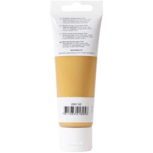 Tube I Am Creative Acrylfarbe Metallic Gold, 75ml. Goldene Acrylfarbe für Künstler und Hobbyanwender.