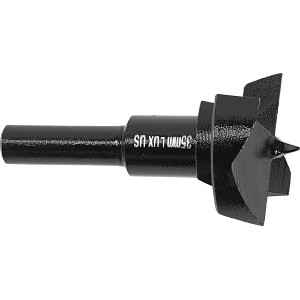 Punta per cerniere LUX Comfort nera, diametro 35 mm, per fori puliti nel legno.