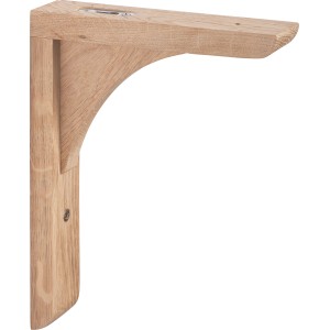Console en bois de chêne, 22x18cm, pour fixation d'étagères murales.