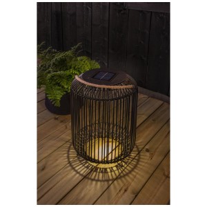 Panier décoratif solaire à LED Sunlight de Star Trading, blanc chaud, hauteur 48 cm, pour l'extérieur.