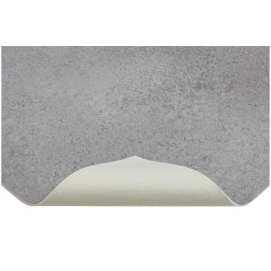 Revêtement de sol CV gris-argenté Elegance Allover, moquette au mètre avec envers mousse.