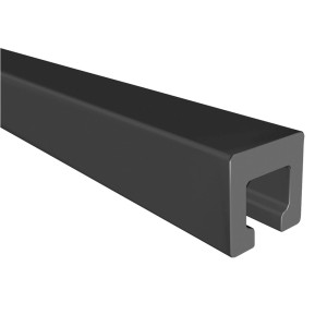 Sous-structure WPC anthracite, 4x4x300 cm pour terrasse.