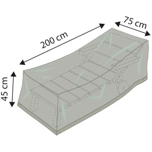 Copertura deluxe per lettino prendisole da giardino, poliestere Oxford 420D, impermeabile, ca. 200x75x45cm.