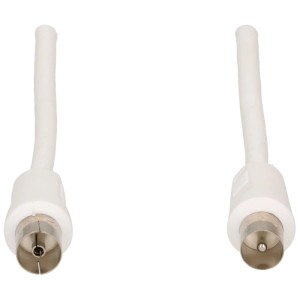 Cavo di collegamento TV Schwaiger IEC bianco, 10 m, per audio e video.