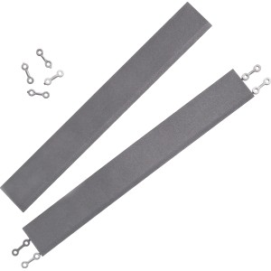 Bordure Andiamo grigio scuro, 38 cm, 2 pezzi per piastrelle per terrazzi e pavimentazioni.