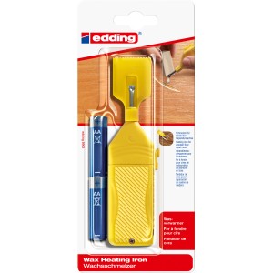 Edding 8903 fonteur de cire pour réparer les surfaces en bois, piles incluses.
