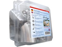 Sarei Ablaufset für SDF Kastenrinne Alu-Natur