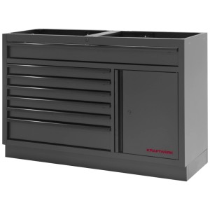 Armadio portautensili Kraftwerk Mobilio BLK con 7 cassetti e anta, ideale per officina.