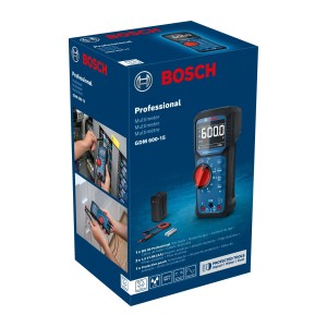 Emballage du multimètre numérique Bosch Professional GDM 600-15 pour outils de mesure et testeurs de courant.