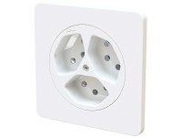 UP-Steckdose maxONE 3 x T13 / 1S / 10 A / 250 V UP-Steckdose maxONE 3 x T13 / 1S / 10 A / 250 V