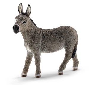 Figurine détaillée d'âne Schleich de l'univers Farm World, multicolore.