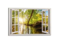 Wandbild Deco Panel Forest Window 60 x 90 cm