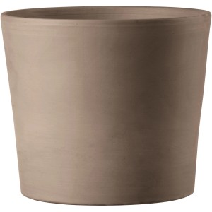 Vaso per piante Deroma Cilindrico color grafite, Ø 25 cm, in terracotta per il giardino.
