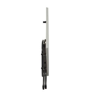 Tavolo piegato Acamp Boulevard Piazza, antracite-inox, 80x80 cm. Tavolo da giardino per balcone e terrazza.