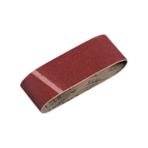 Bande abrasive LUX 75x457 mm, grain K120, pour ponceuses à bande, idéale pour bois, métal et peinture.