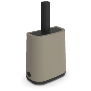 Pelle à litière pour chat Rotho Biala beige avec support pour litières propres.